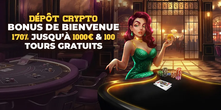 170 % Crypto jusqu'à 1 000 € + 100 free spins